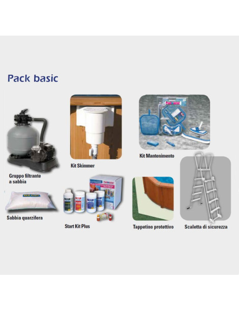 Kit Antigua 650 - 670 x 365 x h132 Piscina con Filtro a sabbia