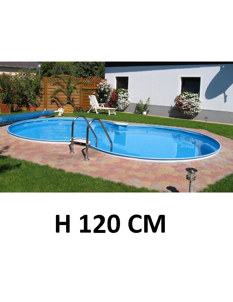 Piscina Elba H120 x 625 x 360cm - Piscina completa di filtro e accessori per la pulizia