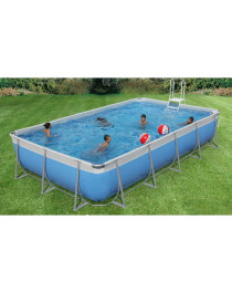 Piscina rettangolare California 11,80 x 3,90 x h1,25 M con copertura