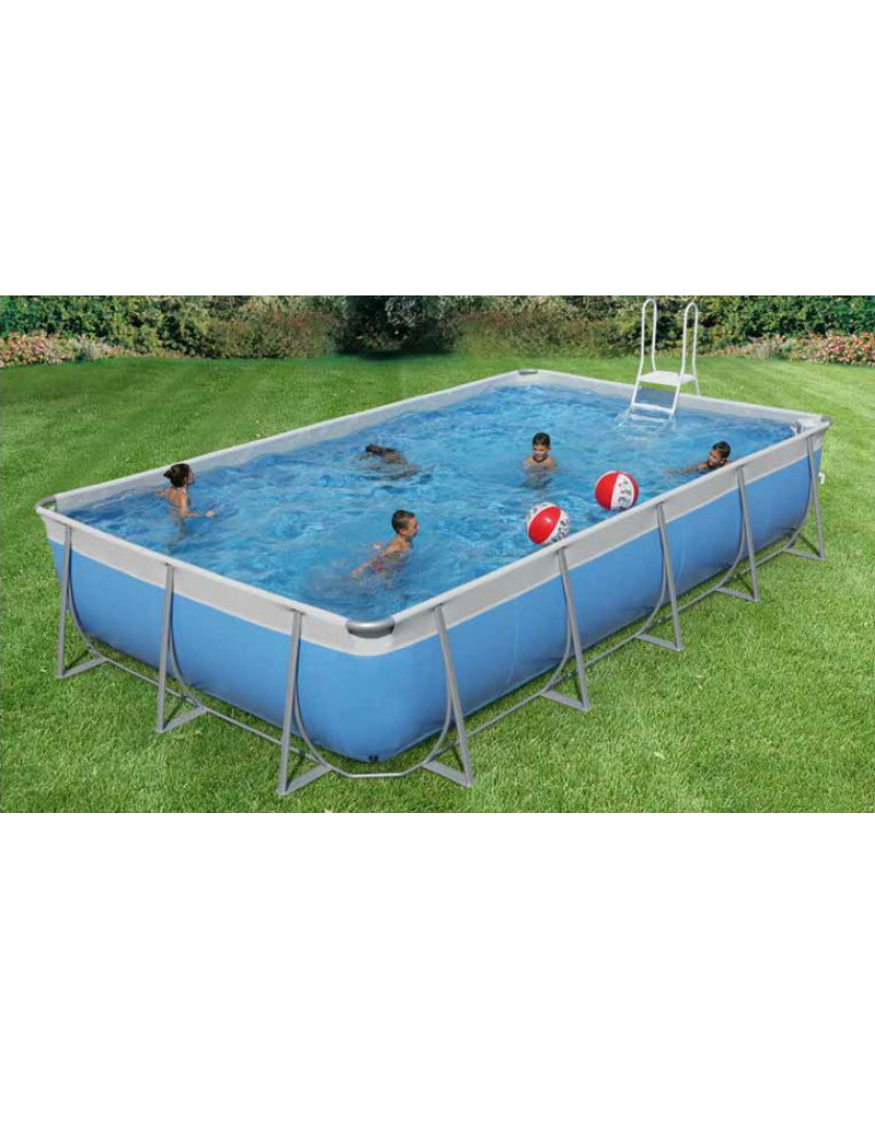 Piscina rettangolare California 11,80 x 3,90 x h1,25 M con copertura