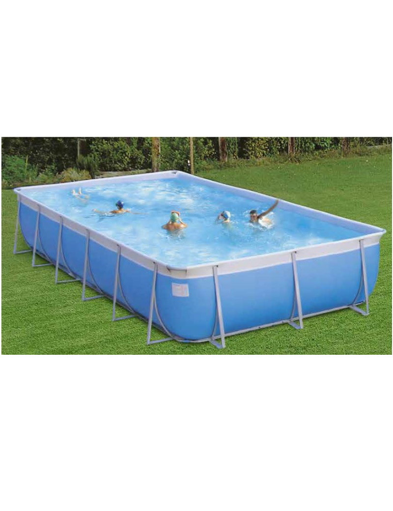 Piscina rettangolare California TOP 6,50 x 3,90 x h1,47 M con copertura