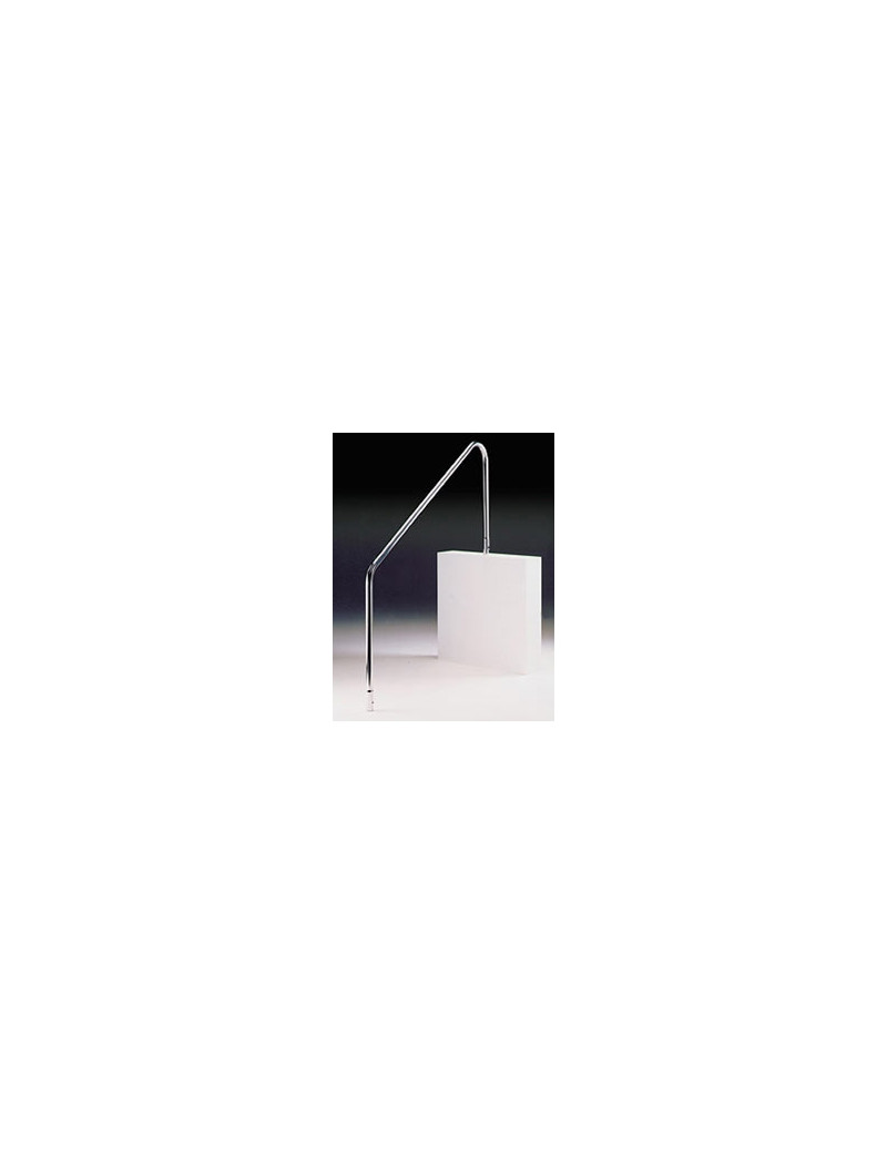 Corrimano di risalita inox AISI 316 maniglione per piscina 2 pezzi con kit flange 1524mm