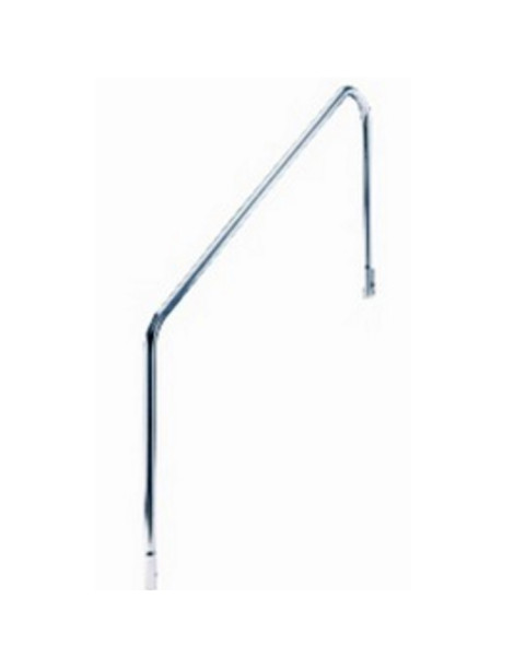 Corrimano di risalita inox AISI 316 maniglione per piscina 2 pezzi con kit flange 1524mm