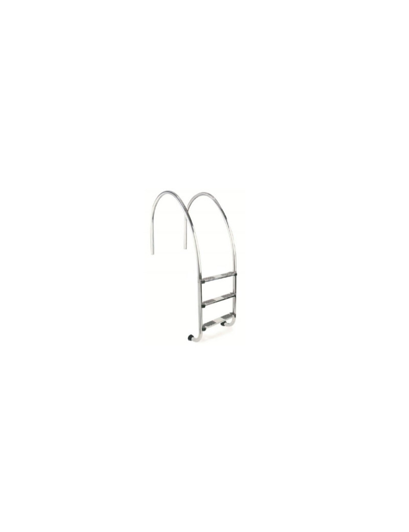 Scaletta per piscina BORDO SFIORO inox AISI 316 con 3 gradini de luxe