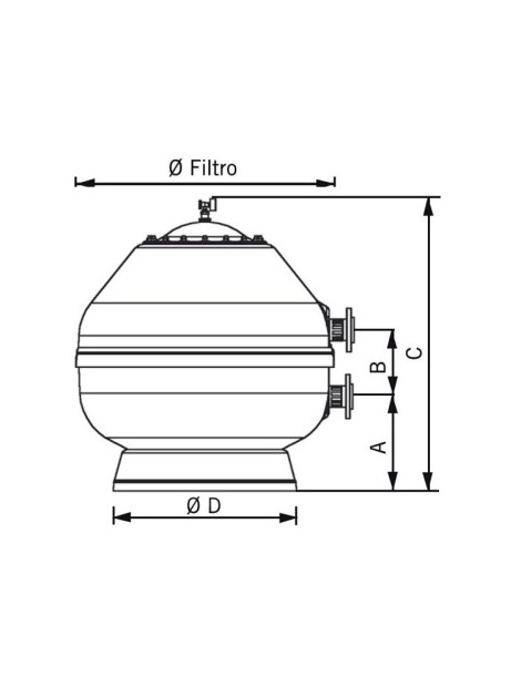 Filtro a Sabbia Professionale laminato Vesuvio da 8.000 a 56.000 l/h