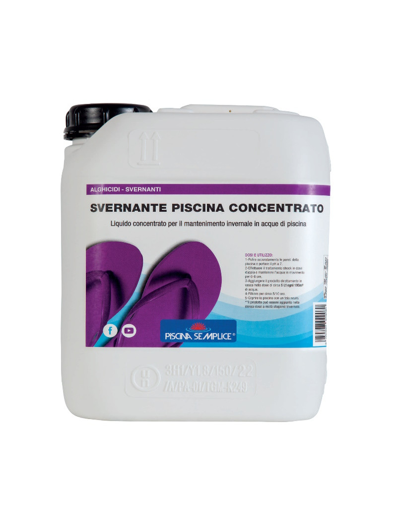 Svernante CONCENTRATO Per Acqua Piscina 5 Kg