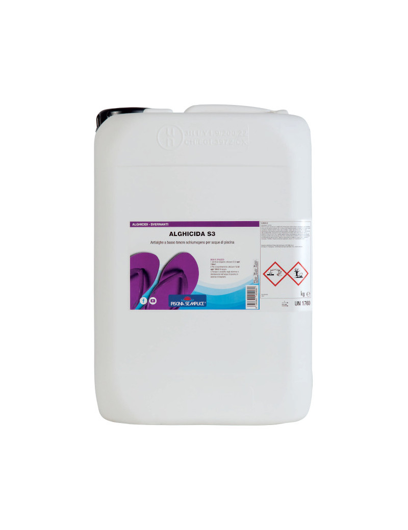 Alghicida S3 Per Acqua Piscina 25 Kg Adatto Anche Per Dosatori Automatici