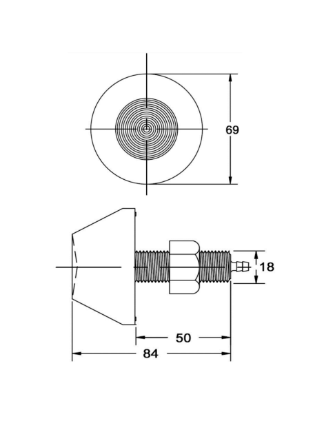 Pulsante pneumatico MAXI stagno per cemento armato