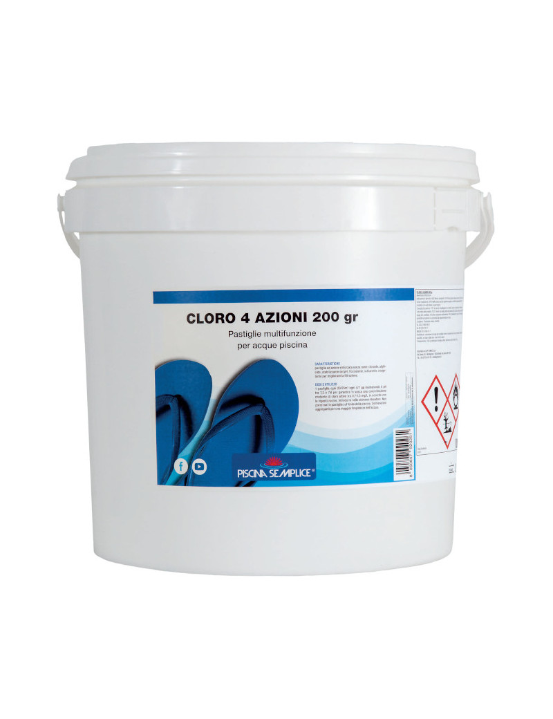 CLORO 4 AZIONI PASTIGLIE 200gr. 10 KG