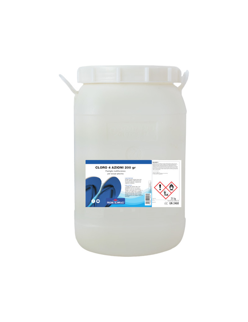 CLORO 4 AZIONI PASTIGLIE 200gr. 25 KG