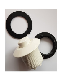 PULSANTE ABS BIANCO SPORGENTE FORO 42MM