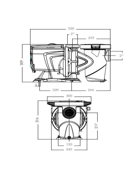 POMPA PER PISCINA E.SWIM 150 - 1,5 HP MONOFASE
