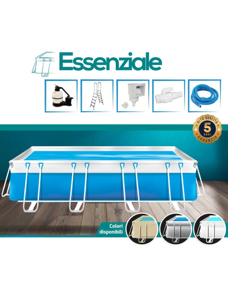 PISCINA FUORI TERRA ESSENZIALE M 1,88 X 3,89 H125