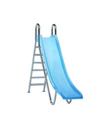 SCIVOLO PER PISCINA AZZURRO CON CORRIMANO INOX