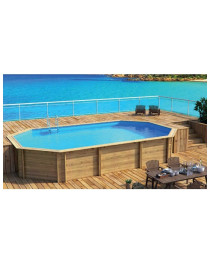 PISCINA FUORI TERRA IN LEGNO OVALE TIGRE
