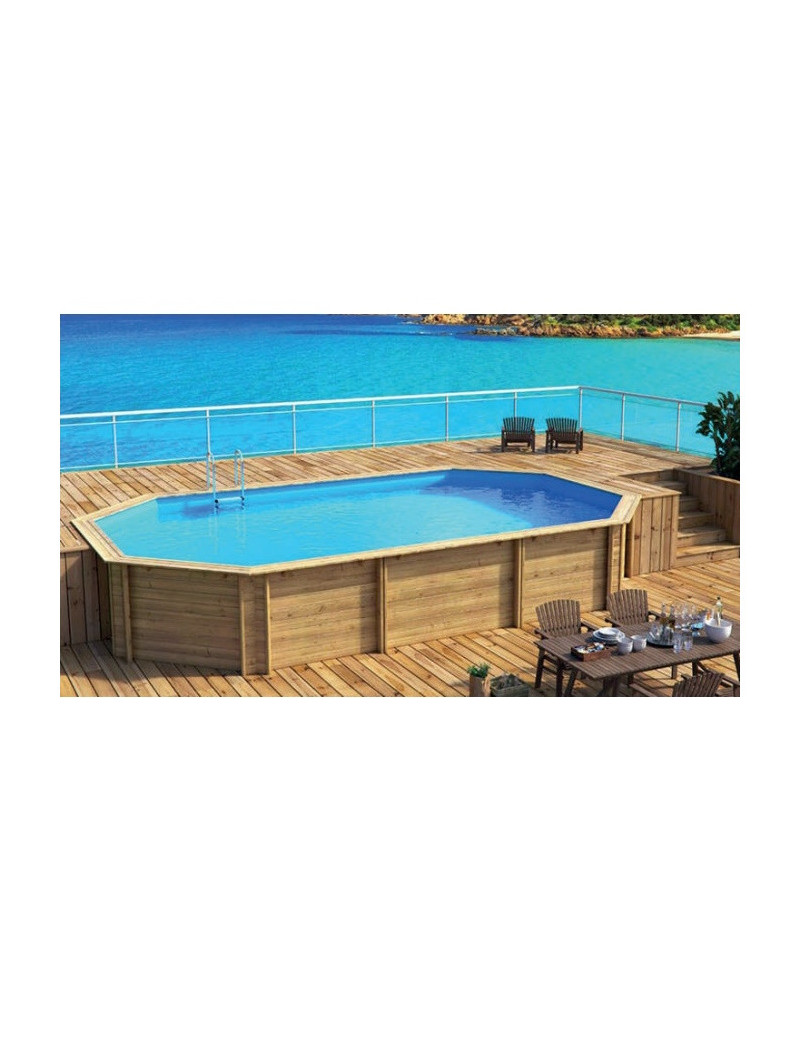 PISCINA FUORI TERRA IN LEGNO OVALE TIGRE