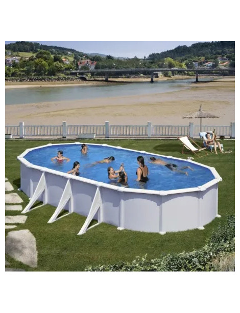PISCINA FUORI TERRA ATLANTIS GRE OVALE IN ACCIAIO