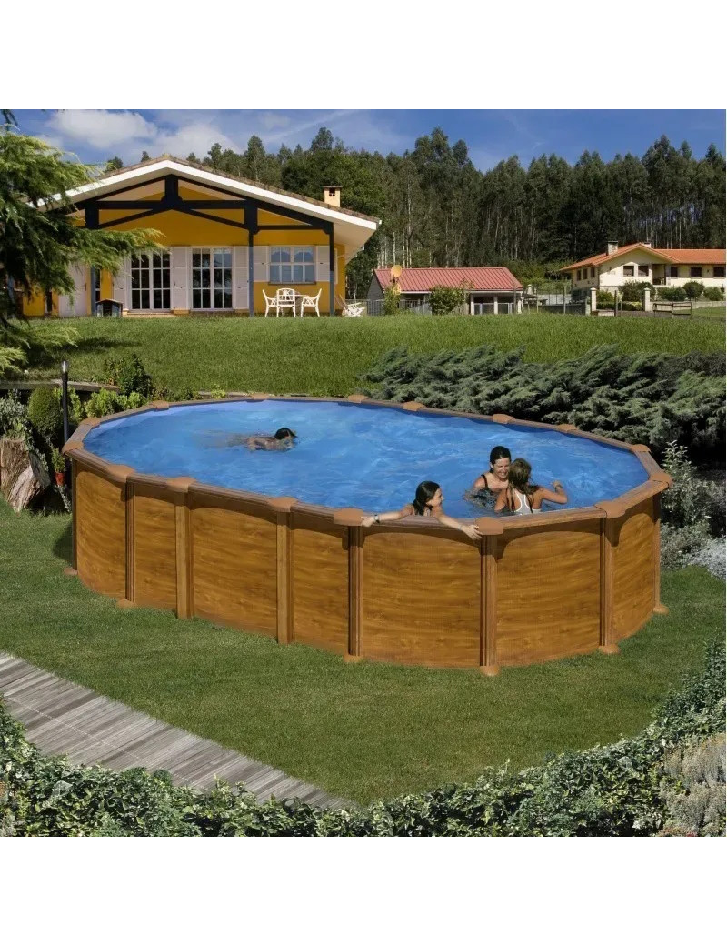 PISCINA FUORI TERRA AMAZONIA OVALE GRE IN ACCIAIO