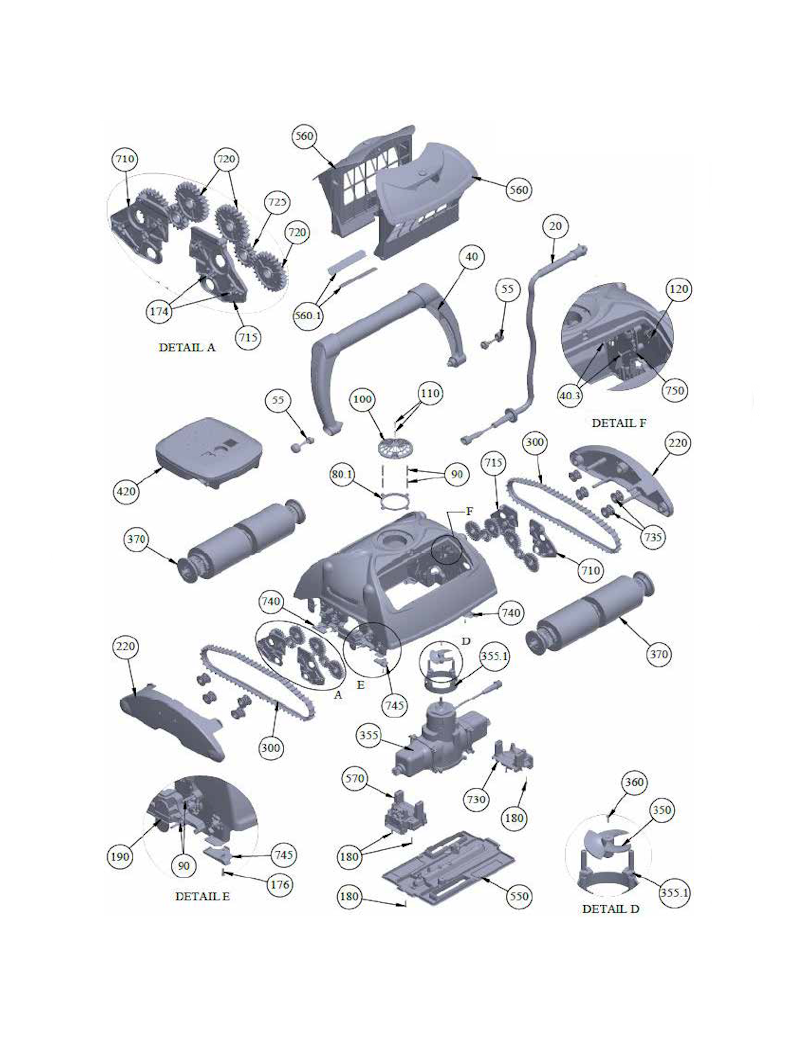 RICAMBI ROBOT MOZZO ADVANCE TOP DAL 2021