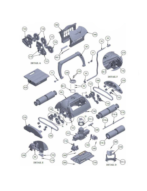 RICAMBI ROBOT MOZZO TOP SUPER 3000