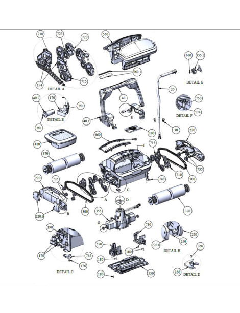 RICAMBI ROBOT MOZZO ADVANCE TOP '24