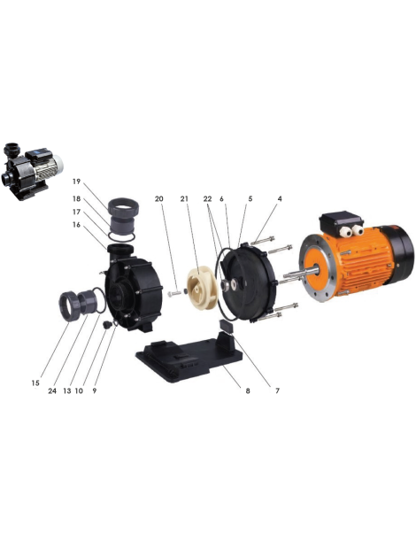 RICAMBI POMPA BRETON 2200-3000 SENZA PREFILTRO